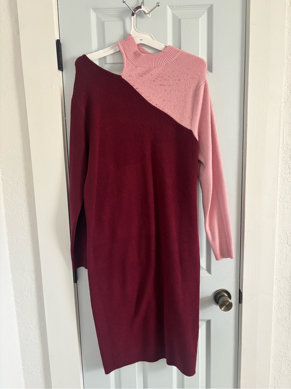 Eloquii Color Block Knit Midi Dress